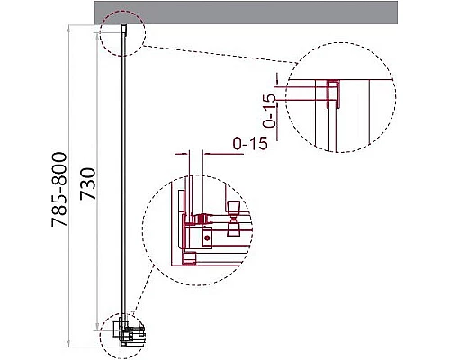 Приобрести Душевая стенка BelBagno Acqua 80 ACQUA-80-FIX-C-Cr профиль Хром стекло прозрачное в магазине сантехники Santeh-Crystal.ru