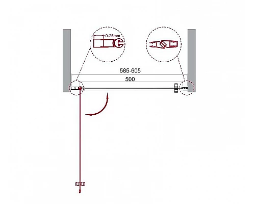 Заказать Душевая дверь BelBagno Etna 60 ETNA-B-1-60-C-Cr профиль Хром стекло прозрачное в магазине сантехники Santeh-Crystal.ru