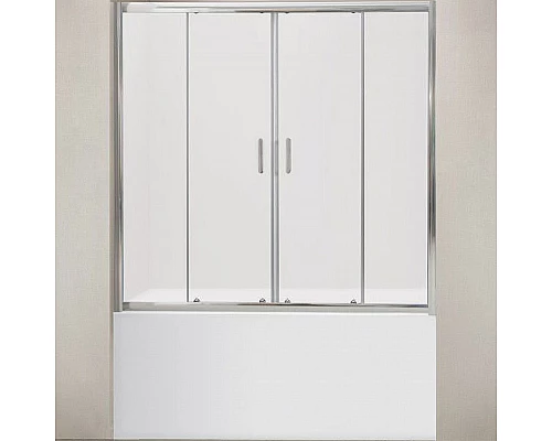 Купить Шторка на ванну BelBagno UNO-VF-2-170/145-M-Cr профиль Хром стекло матовое в магазине сантехники Santeh-Crystal.ru