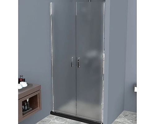 Приобрести Душевая дверь BelBagno Uno 80 UNO-B-2-80-P-Cr профиль Хром стекло рифленое в магазине сантехники Santeh-Crystal.ru