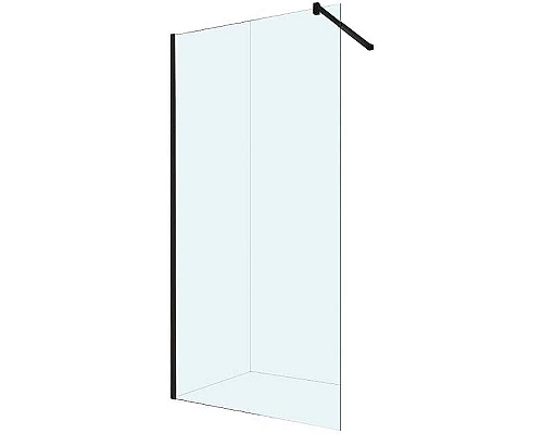 Купить Душевая перегородка Berges Sky Black 90х200 064009 профиль Черный матовый стекло прозрачное в магазине сантехники Santeh-Crystal.ru