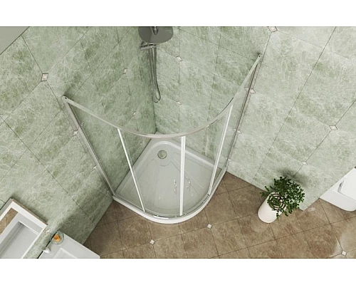 Приобрести Душевой уголок Bravat Drop 100x100 BS100.1200A профиль Хром стекло прозрачное в магазине сантехники Santeh-Crystal.ru