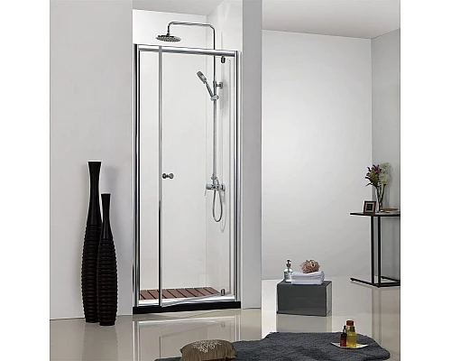 Приобрести Душевая дверь Bravat Drop 100 BD100.4110A профиль Хром стекло прозрачное в магазине сантехники Santeh-Crystal.ru