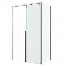 Душевой уголок Bravat Slim Line 120x80 BS120.3104A профиль Хром стекло прозрачное