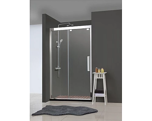 Заказать Душевая дверь Bravat Stream 120 BD120.4103S профиль Хром стекло прозрачное в магазине сантехники Santeh-Crystal.ru