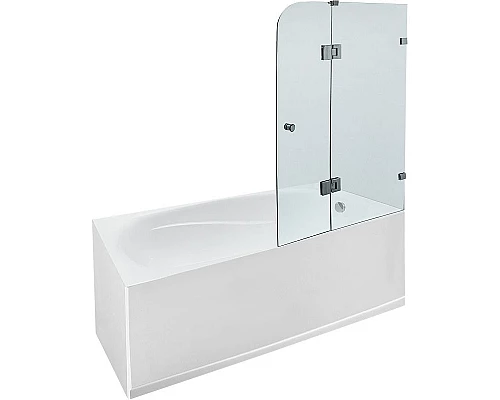 Купить Шторка на ванну Byon T 80x145 Ц0000168 профиль Хром стекло прозрачное в магазине сантехники Santeh-Crystal.ru