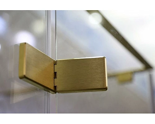 Заказать Душевой уголок Cezares Bellagio 140x80 BELLAGIO-AH-1-140/80-C-BORO профиль Золото брашированное стекло прозрачное в магазине сантехники Santeh-Crystal.ru