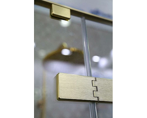 Заказать Душевой уголок Cezares Bellagio 140x80 BELLAGIO-AH-1-140/80-C-BORO профиль Золото брашированное стекло прозрачное в магазине сантехники Santeh-Crystal.ru