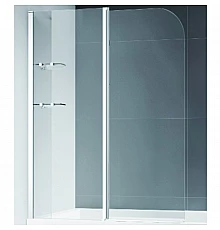 Шторка на ванну Cezares Eco V-12 120x140 ECO-O-V-12-120/140-P-Cr-L профиль Хром стекло рифленое