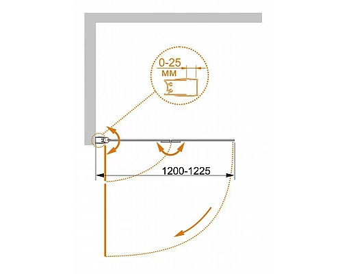 Приобрести Шторка на ванну Cezares ECO-O-V-21-120/140-P-Cr-L профиль Хром стекло рифленое в магазине сантехники Santeh-Crystal.ru