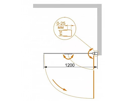 Приобрести Шторка на ванну Cezares ECO-O-V-21-120/140-P-Cr-R профиль Хром стекло рифленое в магазине сантехники Santeh-Crystal.ru