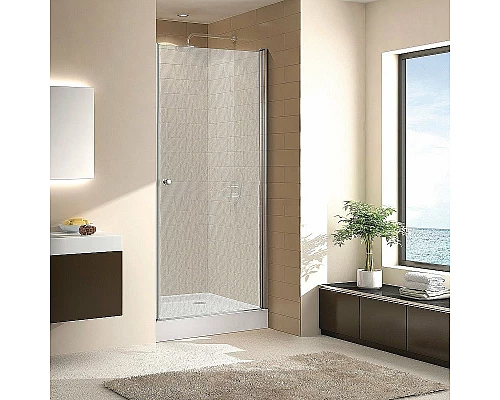 Купить Душевая дверь Cezares Eco 90 ECO-O-B-1-90-P-Cr профиль Хром стекло рифленое в магазине сантехники Santeh-Crystal.ru