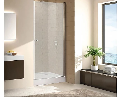 Купить Душевая дверь Cezares Eco 85 ECO-O-B-1-85-P-Cr профиль Хром стекло рифленое в магазине сантехники Santeh-Crystal.ru