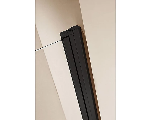 Купить Душевая дверь Cezares Eco 70 ECO-O-B-1-70-C-NERO профиль Черный матовый стекло прозрачное в магазине сантехники Santeh-Crystal.ru