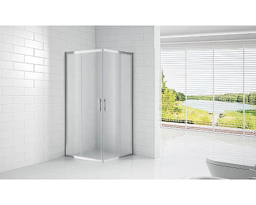 Купить Душевой уголок Cezares Eco 90x90 ECO-O-A-2-90-C-Cr профиль Хром стекло прозрачное в магазине сантехники Santeh-Crystal.ru