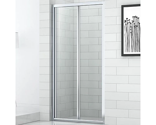 Заказать Душевая дверь в нишу Cezares Eco BS-90 профиль Хром стекло прозрачное в магазине сантехники Santeh-Crystal.ru