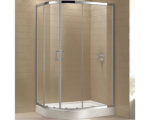 Приобрести Душевой уголок Cezares Eco 120x90 ECO-O-RH-2-120/90-C-Cr профиль Хром стекло прозрачное в магазине сантехники Santeh-Crystal.ru