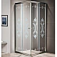 Заказать Душевой уголок Cezares Giubileo A-2 80х80 GIUBILEO-A-2-80-SCORREVOLE-CP-Br стекло прозрачное с матовым принтом профиль Бронза в магазине сантехники Santeh-Crystal.ru