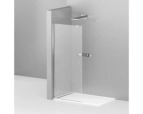 Купить Душевая перегородка Cezares Liberta 85 LIBERTA-L-1-85-120-C-Cr профиль Хром стекло прозрачное в магазине сантехники Santeh-Crystal.ru