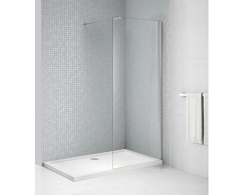 Купить Душевая перегородка Cezares Liberta 85 LIBERTA-L-1-85-120-C-Cr профиль Хром стекло прозрачное в магазине сантехники Santeh-Crystal.ru