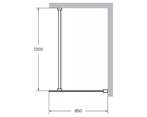 Купить Душевая перегородка Cezares Liberta 85 LIBERTA-L-1-85-120-C-Cr профиль Хром стекло прозрачное в магазине сантехники Santeh-Crystal.ru
