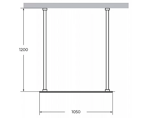 Заказать Душевая перегородка Cezares Liberta 105 LIBERTA-L-2-105-120-C-Cr профиль Хром стекло прозрачное в магазине сантехники Santeh-Crystal.ru