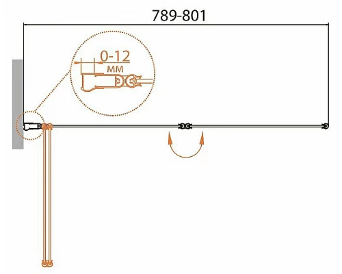 Купить Шторка на ванну Cezares Relax 80 RELAX-V-2-80/140-C-Bi профиль Серый стекло прозрачное в магазине сантехники Santeh-Crystal.ru