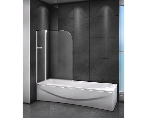 Приобрести Шторка на ванну Cezares Relax 100 L RELAX-V-11-100/140-P-Bi-L профиль Серый стекло рифленое в магазине сантехники Santeh-Crystal.ru