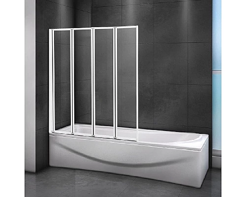 Приобрести Шторка на ванну Cezares Relax 90 RELAX-V-4-90/140-C-Bi профиль Серый стекло прозрачное в магазине сантехники Santeh-Crystal.ru