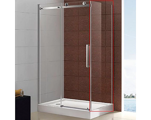Приобрести Душевая стенка Cezares Stylus 90 STYLUS-O-M-90-FIX-C-Cr профиль Хром стекло прозрачное в магазине сантехники Santeh-Crystal.ru