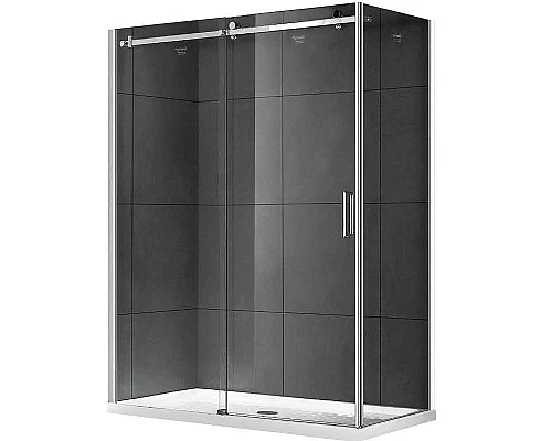 Купить Душевой уголок Gemy Modern Gent S25191B-A6-90 150х90 профиль Хром стекло прозрачное в магазине сантехники Santeh-Crystal.ru