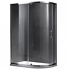 Душевой уголок Gemy Sunny Bay 100х90 профиль Хром стекло прозрачное