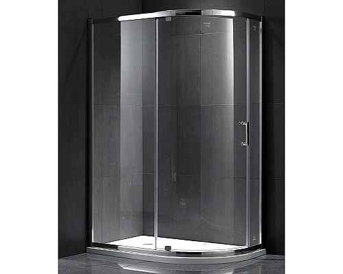 Купить Душевой уголок Gemy Sunny Bay 100х90 профиль Хром стекло прозрачное в магазине сантехники Santeh-Crystal.ru
