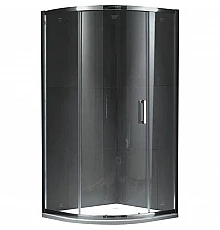 Душевой уголок Gemy Victoria 90х90 радиальный одна дверца профиль Хром стекло прозрачное