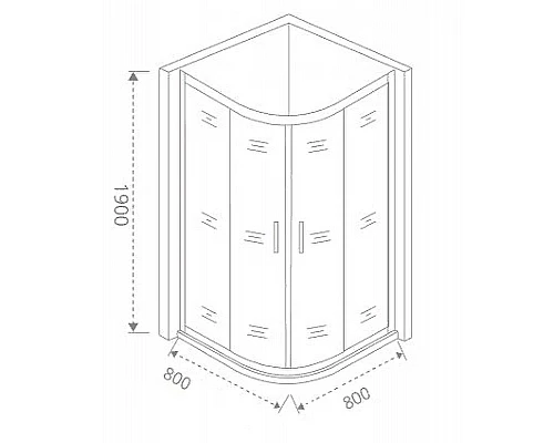 Заказать Душевой уголок Good Door Cofe R-80-C-B 80x80 КФ00001 профиль Черный стекло прозрачное в магазине сантехники Santeh-Crystal.ru