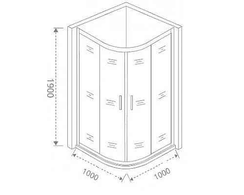 Купить Душевой уголок Good Door Cofe R-100-C-B 100x100 КФ00003 профиль Черный стекло прозрачное в магазине сантехники Santeh-Crystal.ru