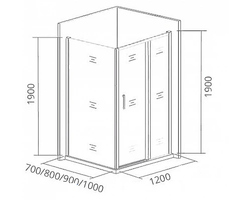Приобрести Душевая дверь Good Door Cofe WTW-120-C-B 120 КФ00011 профиль Черный стекло прозрачное в магазине сантехники Santeh-Crystal.ru