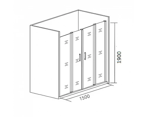 Заказать Душевая дверь Good Door Cofe WTW-TD-150-C-B 150 КФ00014 профиль Черный стекло прозрачное в магазине сантехники Santeh-Crystal.ru