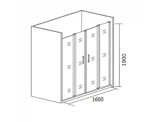 Купить Душевая дверь Good Door Cofe WTW-TD-160-C-B 160 КФ00015 профиль Черный стекло прозрачное в магазине сантехники Santeh-Crystal.ru
