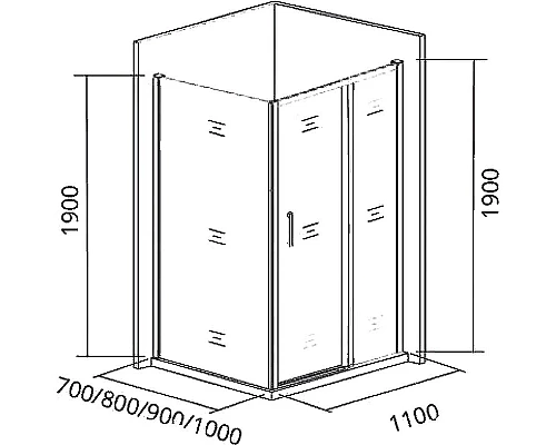 Заказать Душевая дверь Good Door Cofe WTW-110-C-CH 110 КФ00028 профиль Хром стекло прозрачное в магазине сантехники Santeh-Crystal.ru