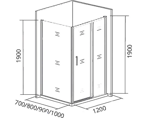 Заказать Душевая дверь Good Door Cofe WTW-120-C-CH 120 КФ00029 профиль Хром стекло прозрачное в магазине сантехники Santeh-Crystal.ru