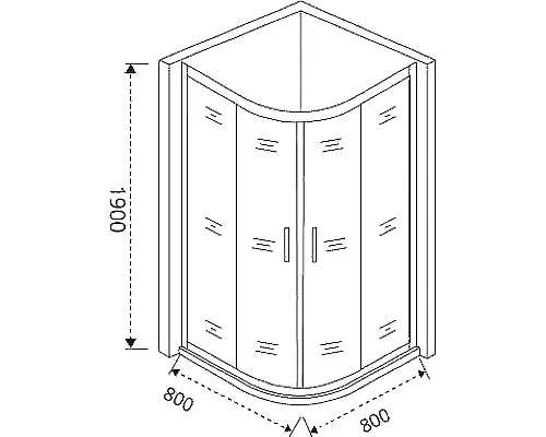 Купить Душевой уголок Good Door Cofe R-80-C-CH 80x80 КФ00021 профиль Хром стекло прозрачное в магазине сантехники Santeh-Crystal.ru