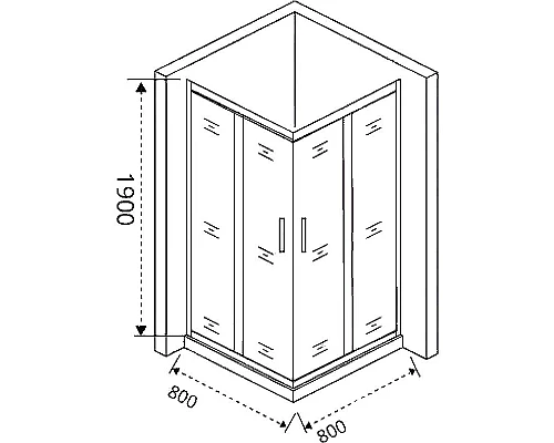 Купить Душевой уголок Good Door Cofe CR-80-C-CH 80x80 КФ00025 профиль Хром стекло прозрачное в магазине сантехники Santeh-Crystal.ru