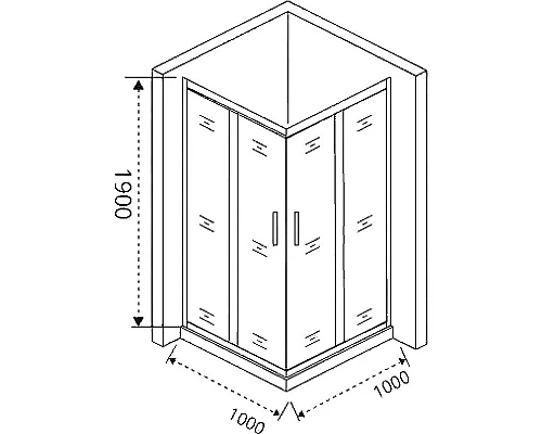 Приобрести Душевой уголок Good Door Cofe CR-100-C-CH 100x100 КФ00027 профиль Хром стекло прозрачное в магазине сантехники Santeh-Crystal.ru