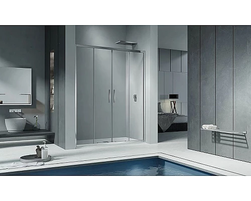 Приобрести Душевая дверь Good Door Cofe WTW-TD-160-C-CH 160 КФ00033 профиль Хром стекло прозрачное в магазине сантехники Santeh-Crystal.ru