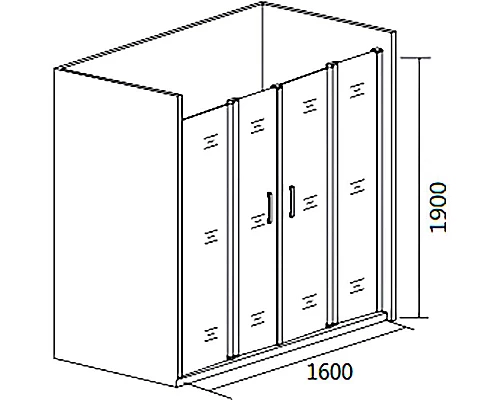 Приобрести Душевая дверь Good Door Cofe WTW-TD-160-C-CH 160 КФ00033 профиль Хром стекло прозрачное в магазине сантехники Santeh-Crystal.ru