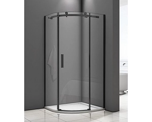 Заказать Душевой уголок Good Door Galaxy R-90-C-B 90x90 профиль Черный стекло прозрачное в магазине сантехники Santeh-Crystal.ru
