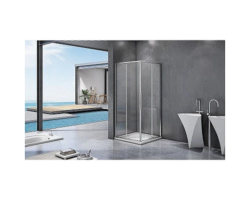 Заказать Душевой уголок Good Door Idea CR-100-C-CH 100х100 профиль Хром стекло прозрачное в магазине сантехники Santeh-Crystal.ru