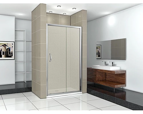 Приобрести Душевая дверь в нишу Good Door Infinity WTW-130-G-CH 130 профиль Хром стекло матовое в магазине сантехники Santeh-Crystal.ru