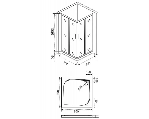 Заказать Душевой уголок Good Door Infinity CR-90-C-CH 90х90 профиль Хром стекло прозрачное в магазине сантехники Santeh-Crystal.ru